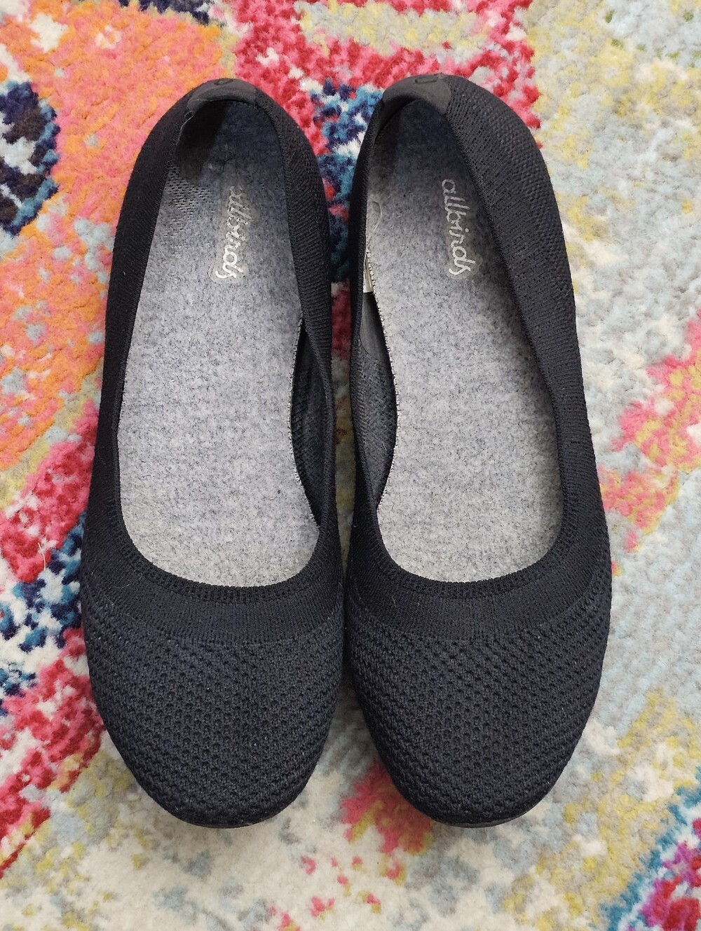 Allbirds Tree Breezers TB Shoes Women's 9.5 Ballet Flat Slip On Loafers Black
